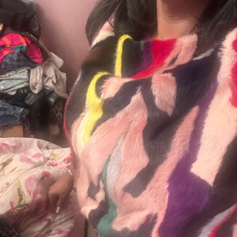 Multicolor Patchwork Mink Top - image 2